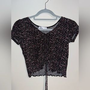 Hollister Adjustable Floral Crop Top